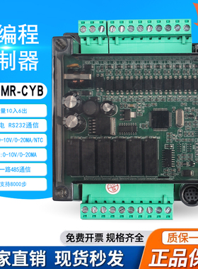 国产PLC控制器工控板可编程控制器FX2N-16MR/时钟/模拟量/pt1000