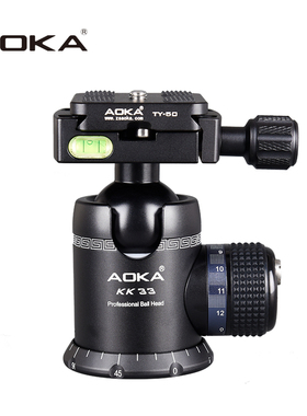 AOKA奥咔KK三脚架球形云台铝合金微单单反相机微距全景独脚架通用