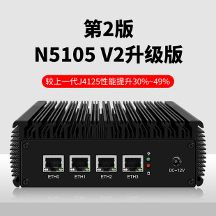 N5105四网迷你主机低功耗软路由2.5G网卡爱快/虚拟机