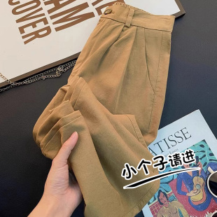 穿搭七分显高高腰显瘦哈伦萝卜裤 春季 女2026新款 145小个子休闲裤