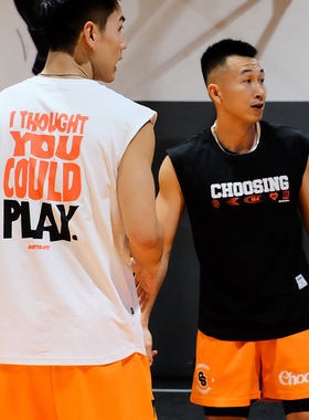 Masterape联名初心CHOOSING基础运动健身速干桑迪棉麻坎肩背心