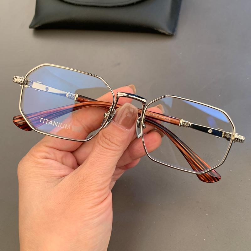 马吉他新款纯钛钛架眼镜框复古个性平光近视镜架百搭潮牌高档眼镜