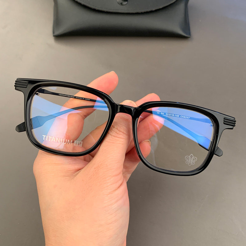 马吉他个性眼镜框架新品纯钛板材黑框素颜复古男女近视平光老花镜