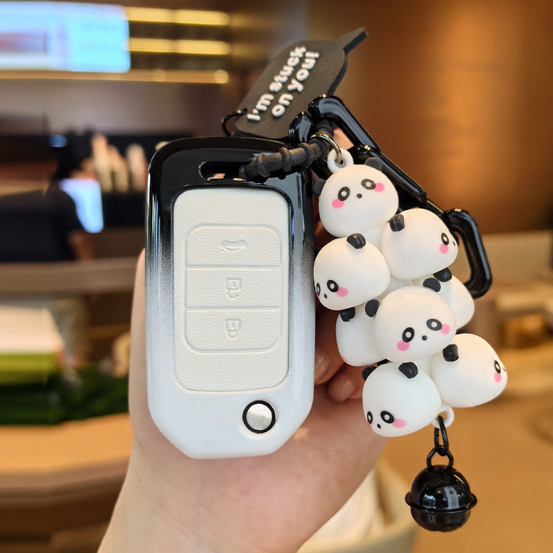 适用于思域钥匙套雅阁crv缤智xrv型格皓影凌派英诗派金属壳挂扣女