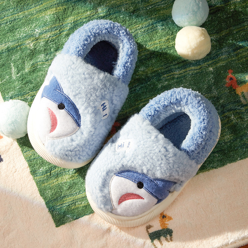 鲨鱼儿童棉拖鞋男童冬季2025新款宝宝室内保暖包跟男孩家居毛毛绒,童鞋/婴儿鞋/亲子鞋,儿童棉拖鞋,淘宝优惠券,粉丝福利购,淘宝优惠卷