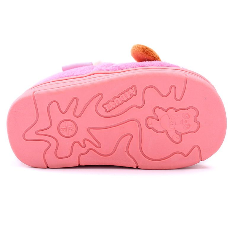 Pantoufles enfants en suède pour hiver - semelle tendon - Ref 986197 Image 4