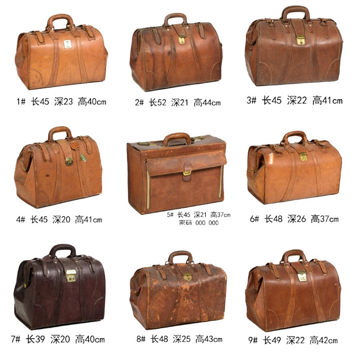 牛皮老上海老式拎包小皮箱摄影道具旅行包牛皮箱古董摆设背景旅拍