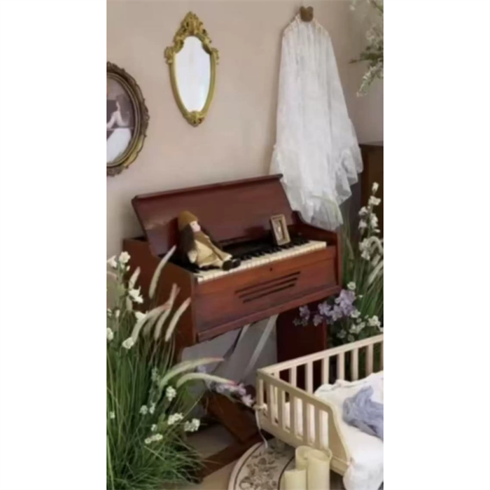 80CM长老式脚踏风琴儿童摄影摆件
