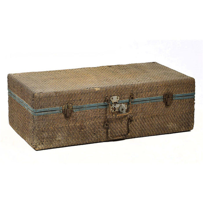 民国老藤箱/老手提箱/柳条藤条箱/个性老茶几/老物件收藏老箱子