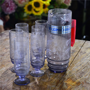 结婚杯喜字杯寿杯上海印花怀旧老物件茶杯啤酒杯水杯杯子玻璃杯