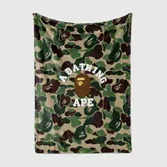 Bape Camouflage Cartoon Air Conditioning Blanket Ape Head Animal Nap Blanket Pattern Print Home Large Plush Blanket