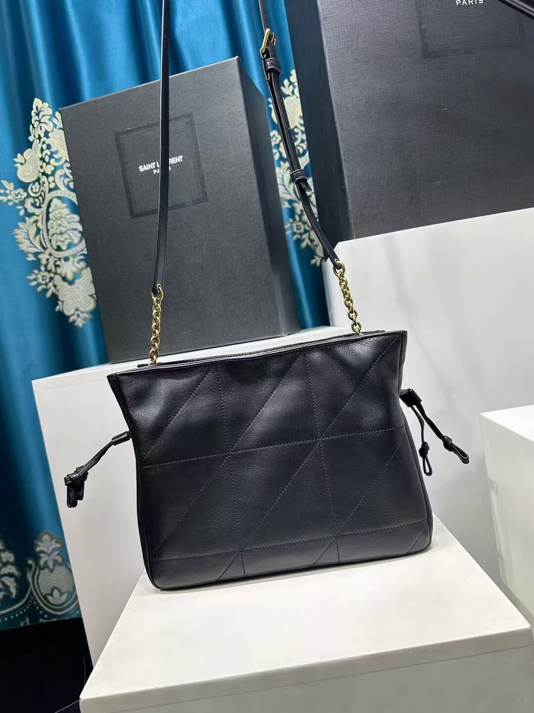 新款杨树林jamie福袋包托特羊皮购物袋烧麦水桶包niki菱格抽绳软