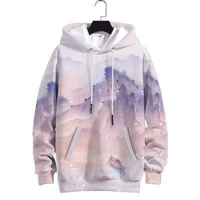 中国风卫衣男士连帽春秋款