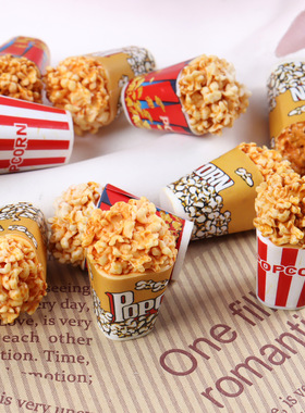 微缩仿真立体桶爆米花diy耳环配件材料微景观道具树脂食玩