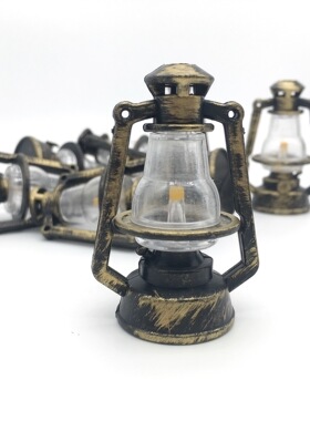 Dollhouse微缩食玩复古煤油灯DIY材料摆件造景拍摄道具配件装饰品