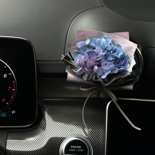 YOLO.FEI原创车载绣球永生花迷你花束空调出风口装饰高级伴手礼物