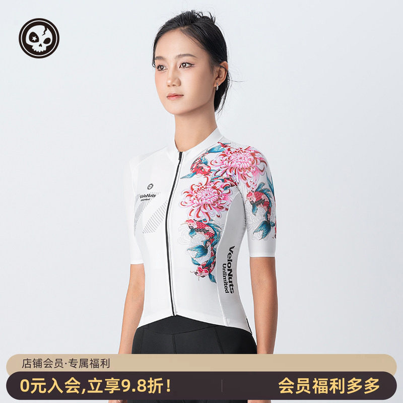 小骷髅短袖骑行服女款夏季透气
