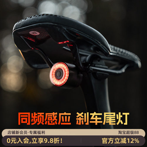 洛克兄弟同频感应刹车自行车尾灯
