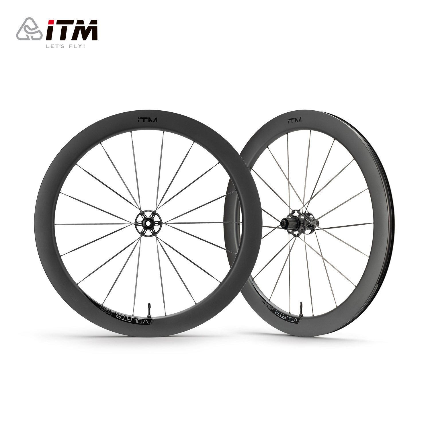 ITM碳纤维碟刹轮组55mm真空胎