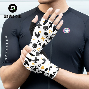 山地自行车手套短指男女春夏秋季 洛克兄弟公路车骑行手套半指薄款