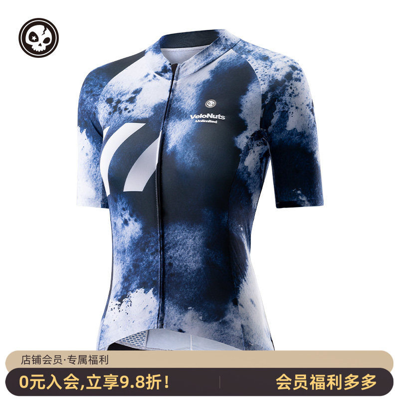 VNS小骷髅墨然女款短袖骑行服夏