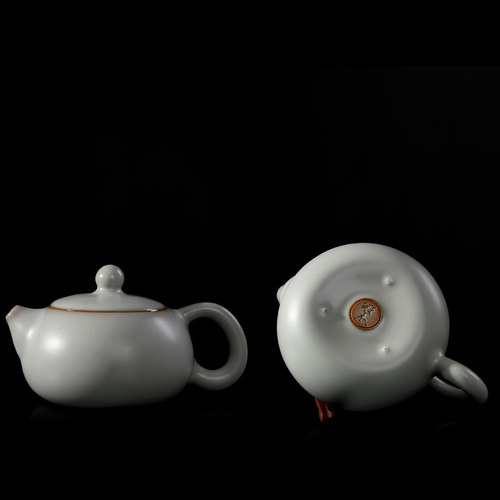 汝窑茶壶单壶家用冠杰现代泡茶壶茶艺功夫茶具台湾西施壶汝窑壶 - 封面