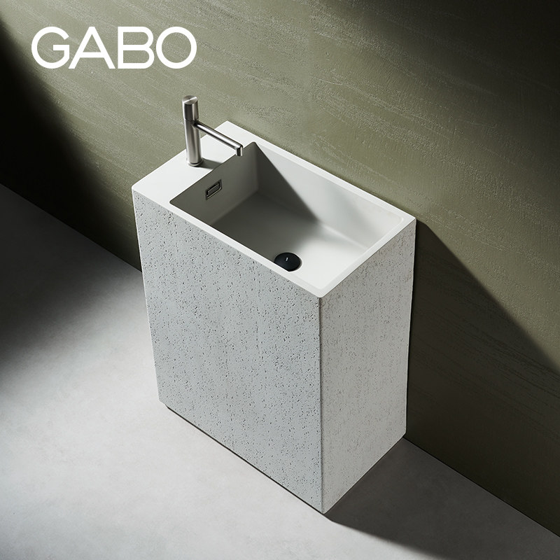 观博GABO 水泥立柱盆卫生间落地式洗面盆家用洗手盆户外 SN8001