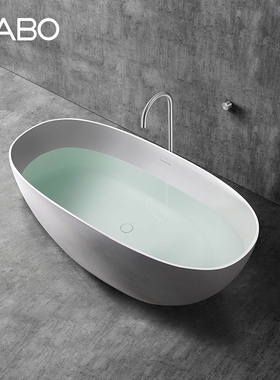 GABO观博卫浴小户型浴缸家用羽质石人造石浴盆民宿独立浴池QZ8649