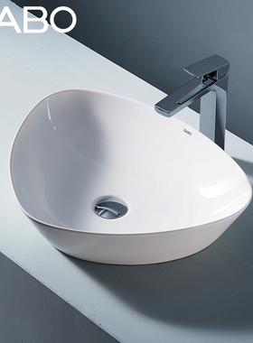 QC 观博台上盆陶瓷洗手盆异形面盆 家用创意台上盆艺术盆10413