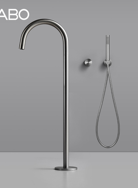 观博GABO 家用不锈钢落地式浴缸龙头立式冷热水手持龙头 18M026