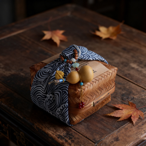 小众复古手工竹编茶叶盒伴手礼