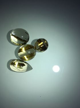 送女友天然水晶猫眼戒指