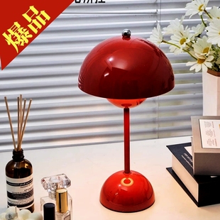 花苞台灯结婚婚房卧室书桌装 小夜灯 饰氛围灯床头蘑菇灯触摸式