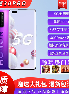 honor/荣耀 30 PRO手机5G全网通麒麟990拍照50倍远摄鸿蒙NFC