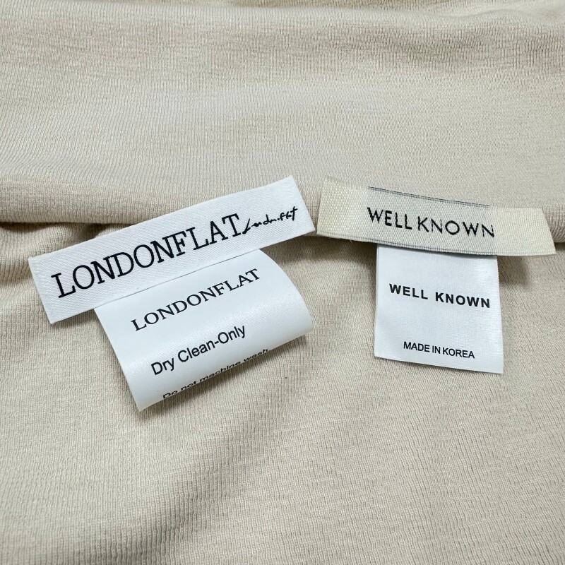 韩国品牌LONDONFLAT洗涤标商标衣服通用标布标签现货领标织唛印唛