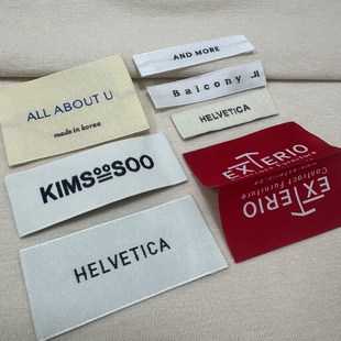 定制对折标纯棉服装 标签布标唛头木梳机钩边机标 商标织唛布标韩版