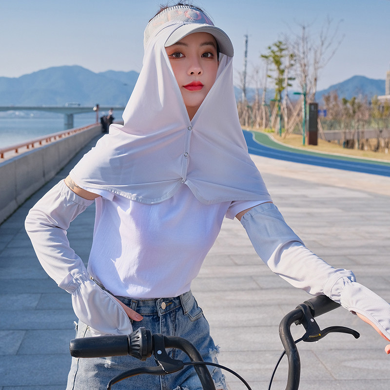 夏天防晒帽遮脸口罩防紫外线骑车遮阳面罩出游防蚊帽凉帽女式百搭