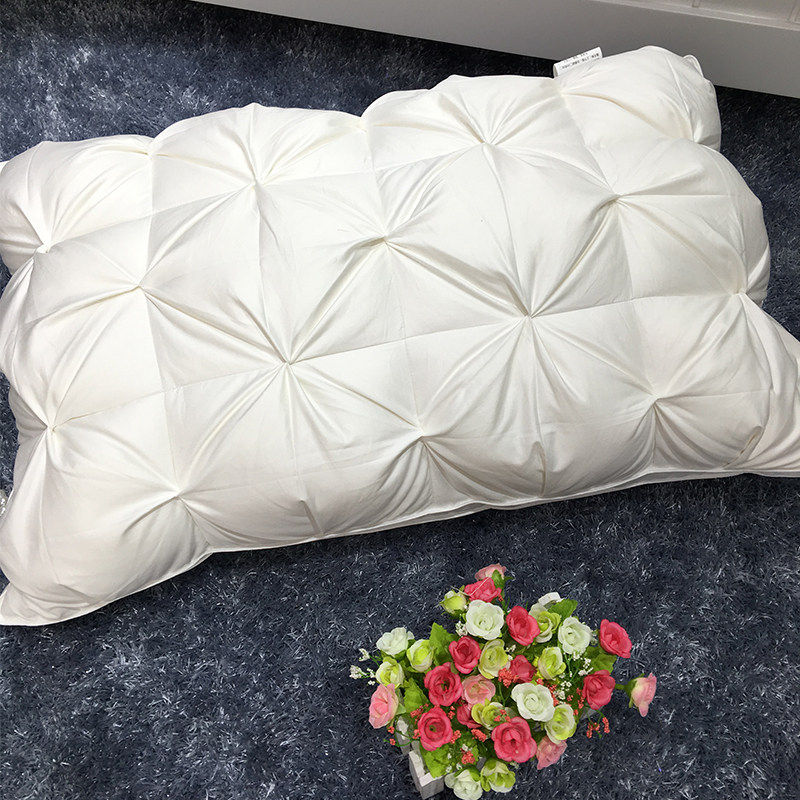 高档95%白鹅绒羽绒枕芯单人枕头全棉五星级酒店床品成人助睡眠枕