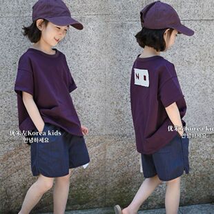 洋气韩版 夏装 2026新款 两件套 T恤短裤 时尚 男女童短袖 女童休闲套装