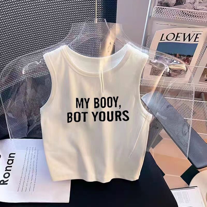 修身弹力女童背心外穿2025洋气女孩夏款吊带上衣中大童无袖t恤潮