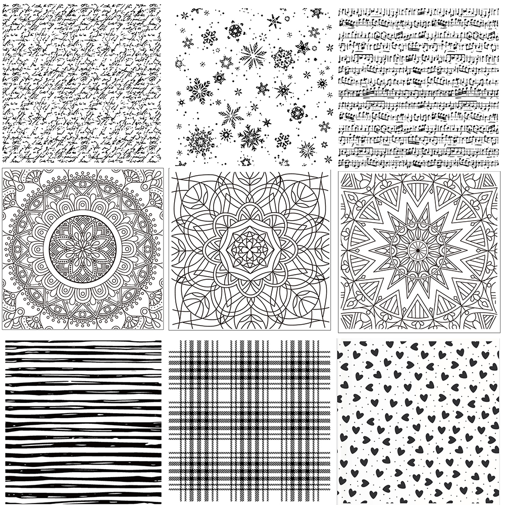 背景复古手账贺卡制作透明印章