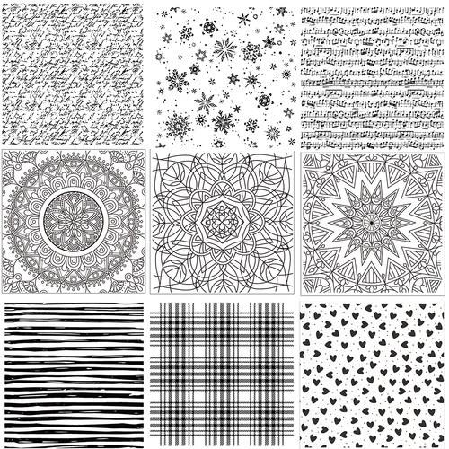 背景复古手账贺卡制作透明印章