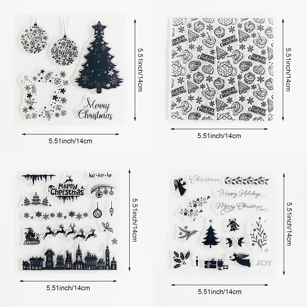 章先生 手账 印章 圣诞款橡皮章硅胶 软胶素描 透明印章