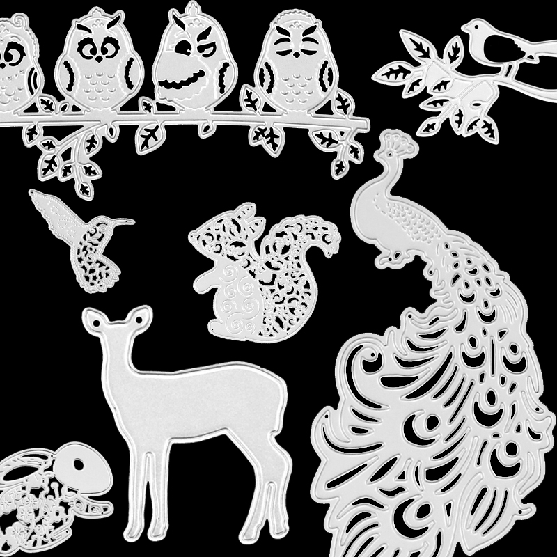 切割模版 scrapbook DIY 贺卡卡片相册制作工具 DIY刀模 动物系列