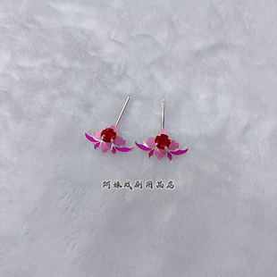 新款小凤娃凤头越剧头饰百搭黄梅戏舞台发饰秀气古装汉服点綢凤挑