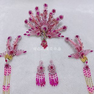 京剧戏曲剧用品花旦了正凤钗复古宫廷小姐古装饰品纯手工正凤头饰