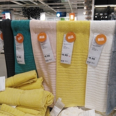 聚美宜家国内代购 沃格逊毛巾 纯棉吸水洗脸成人面巾家用纯色