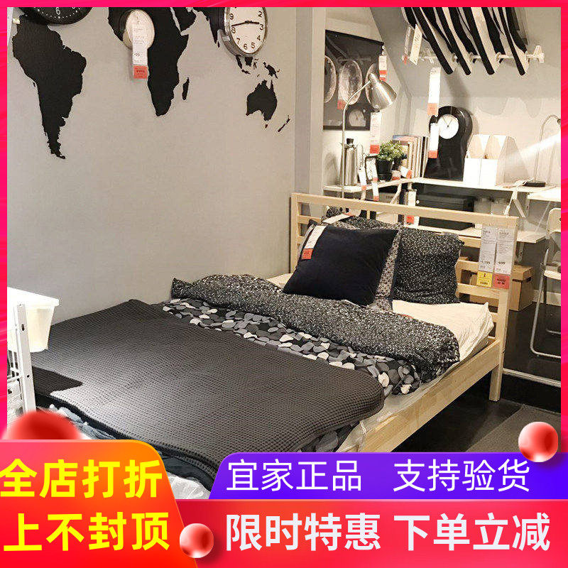 宜家塔瓦床架松木出租屋单人双人床北欧简约公主床儿童床国内代购