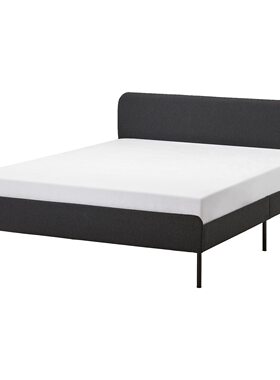 国内宜家代购斯拉图 软包床架，威索尔 深灰色，150x200 厘米