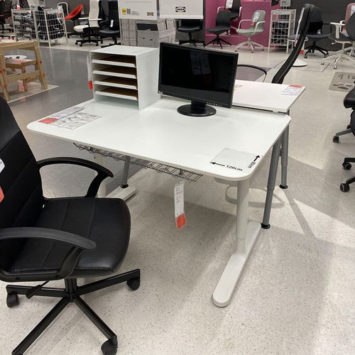 书桌IKEA宜家升降书架书桌